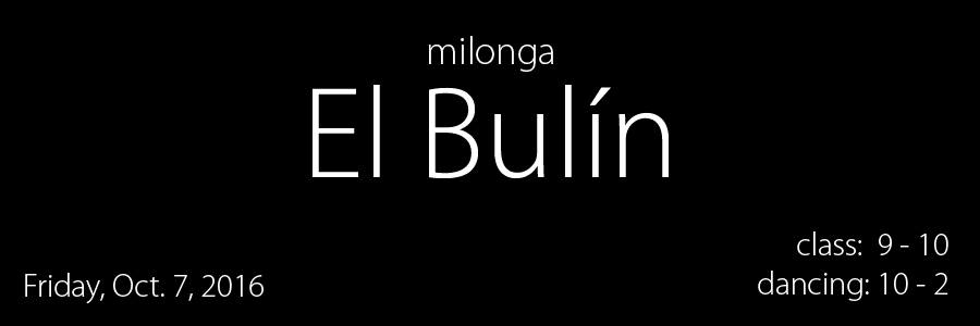 Milonga El Bulin