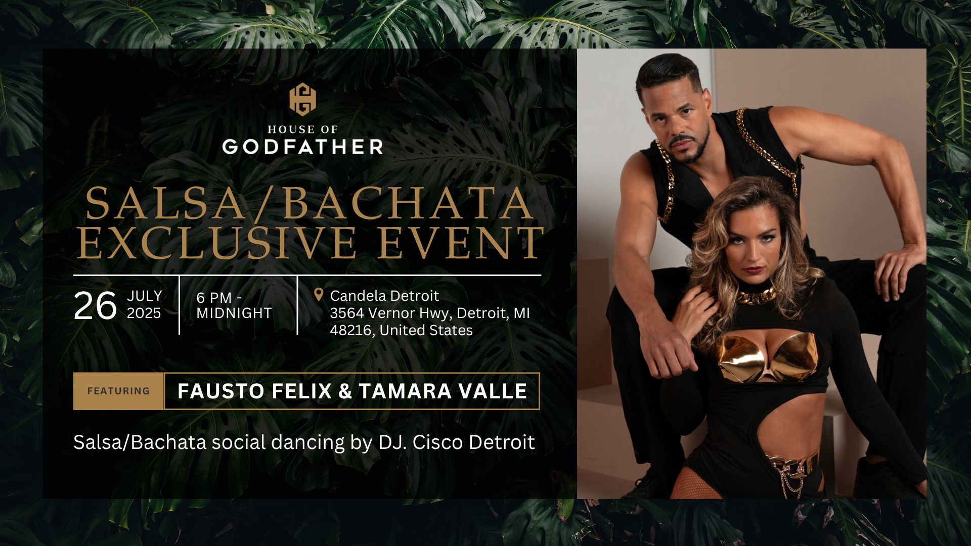 HGF Salsa Bachata Exclusive Event featuring Fausto & Tamara!