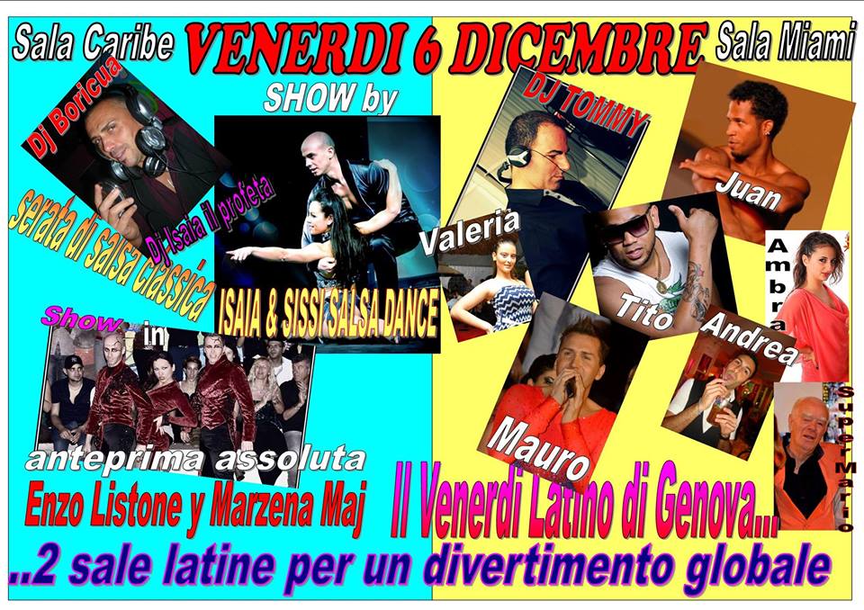 ★★★ VENERDI 06 DICEMBRE ★★★ NOTTE SPECIALE AL CARIBE CLUB ★★★