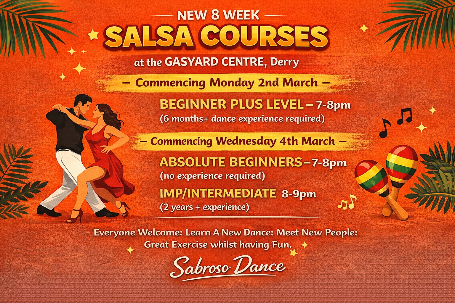 8 WEEK SALSA COURSES