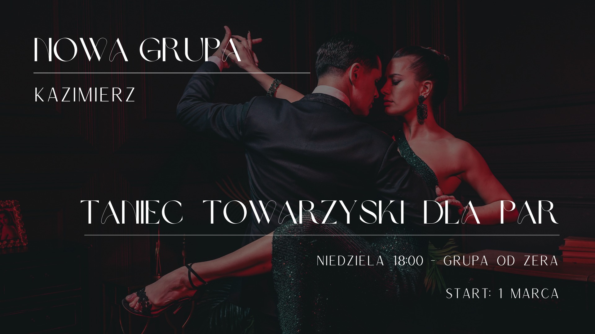 Taniec towarzyski dla par grupa od zera