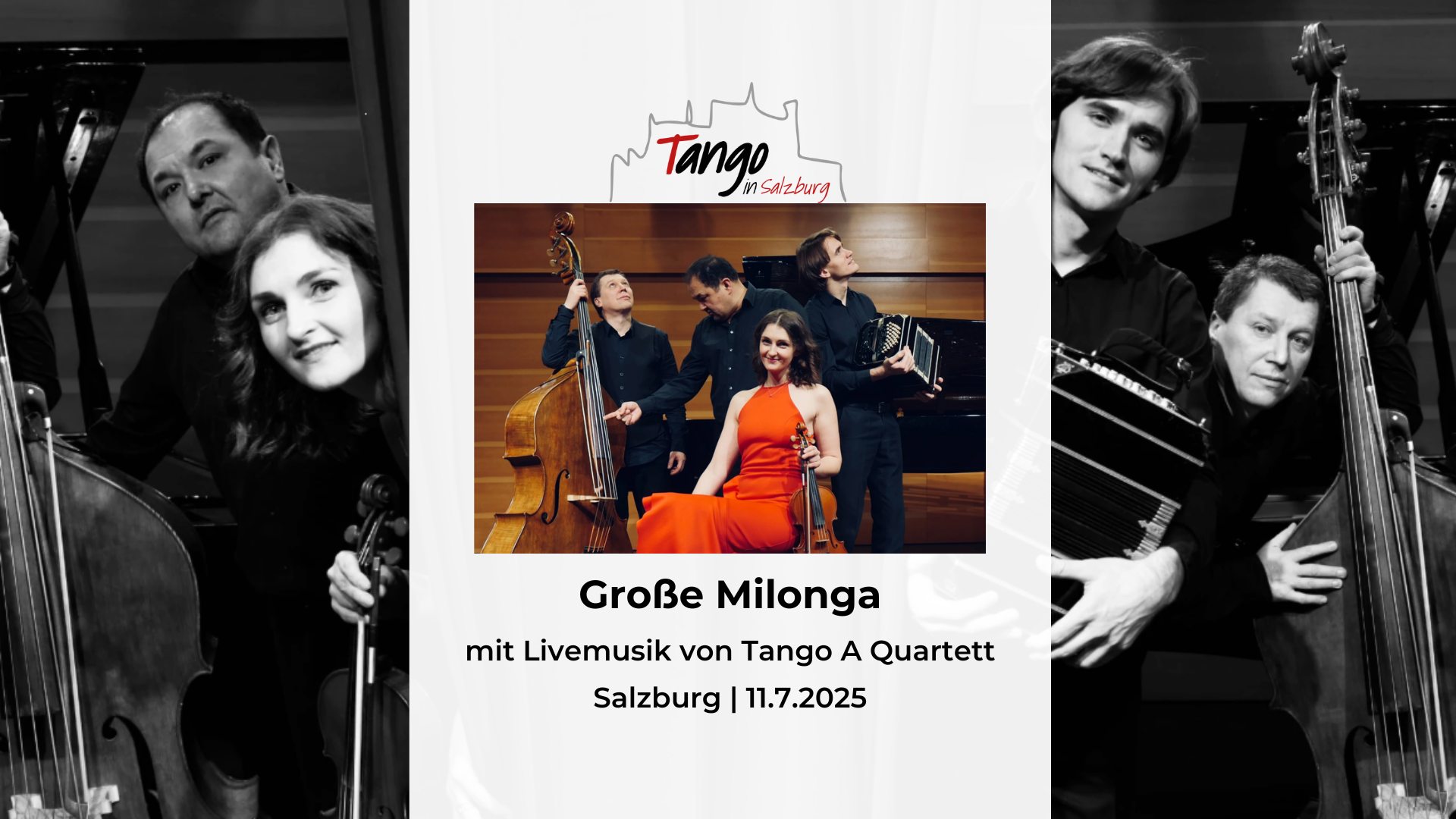Große Milonga mit Livemusik von Tango A Quartett
