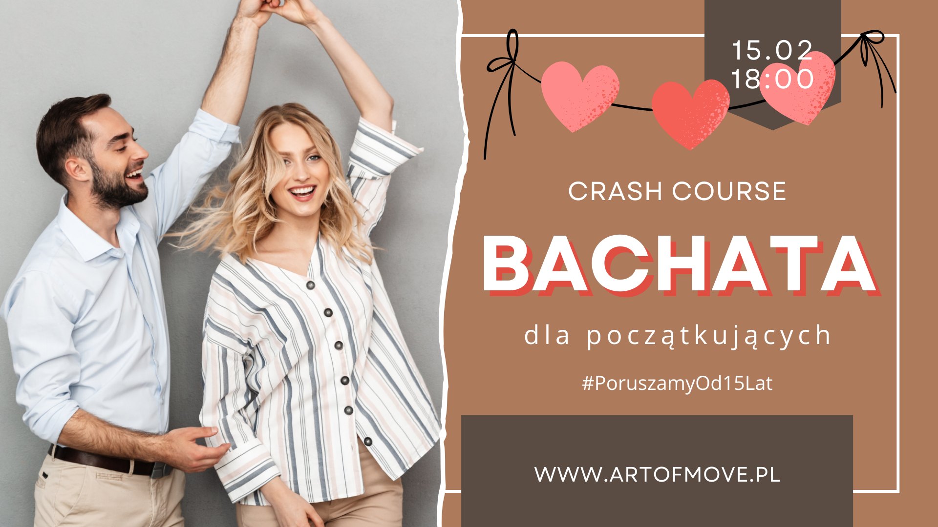Bachata Crash Course dla początkujących 15.02 Art of Move