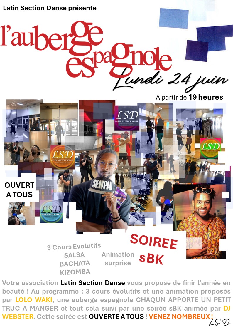 Auberge espagnole 3 cours évolutifs + SOIREE sBK