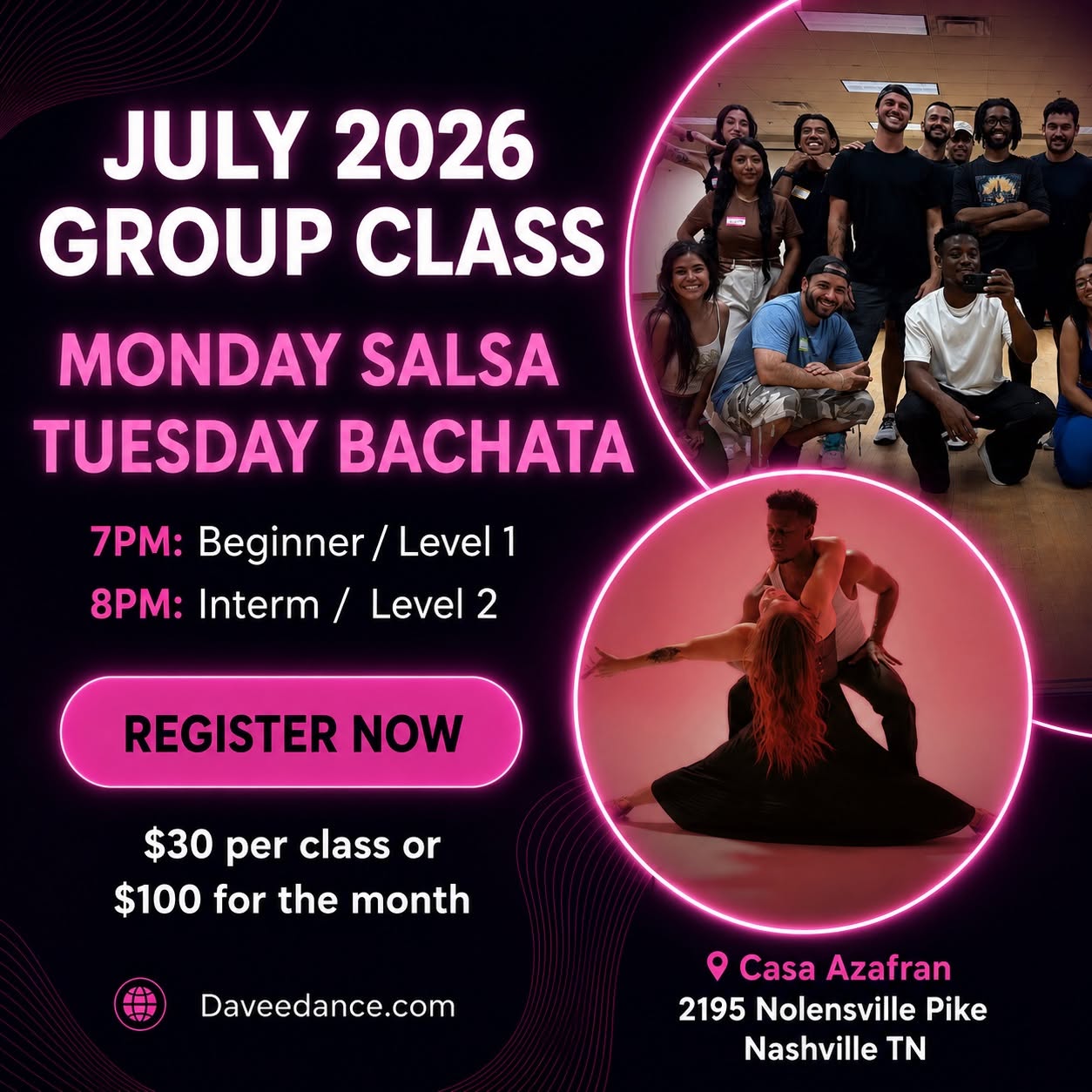 Salsa Bachata Group classes