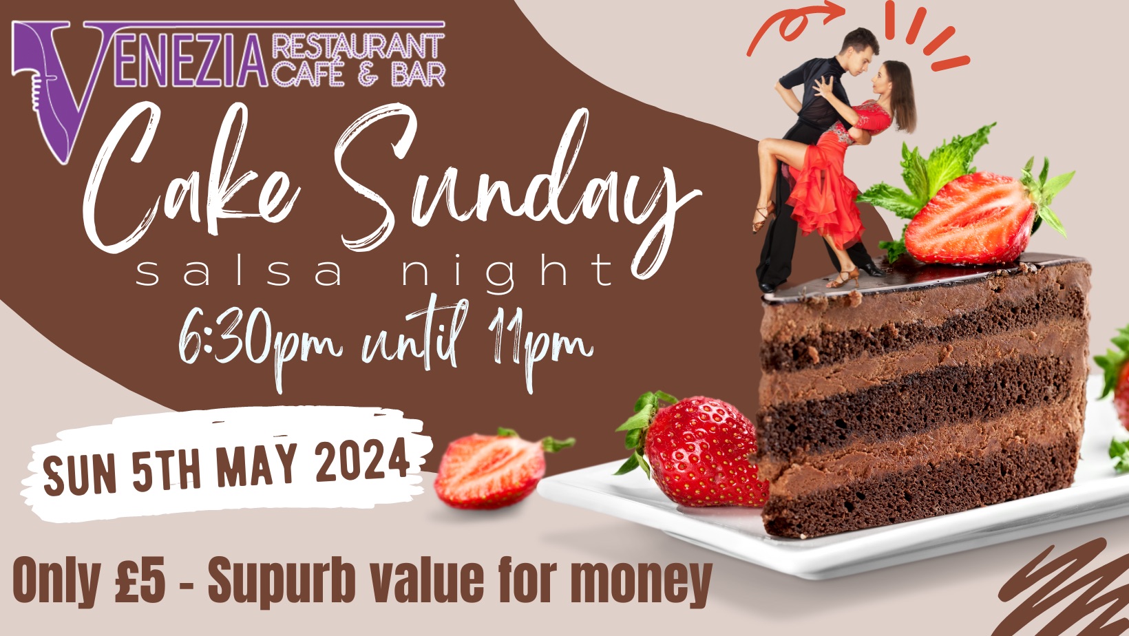 Cake Sunday Salsa @ Venezia Exeter