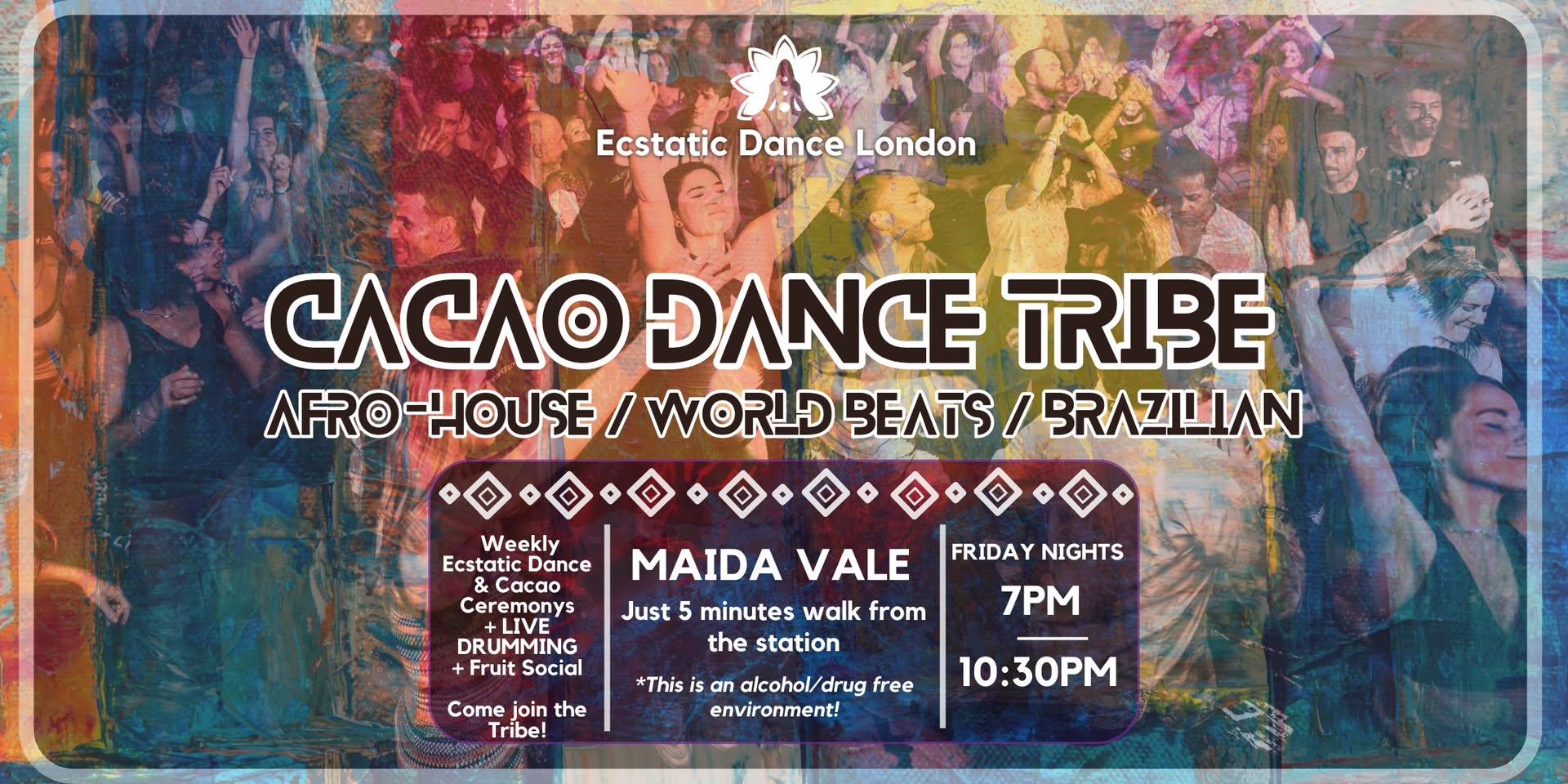 CACAO DANCE TRIBE: Afro-House Brazilian infused Friday Night Dance & Cacao + LIVE PERCUSSION -LONDON