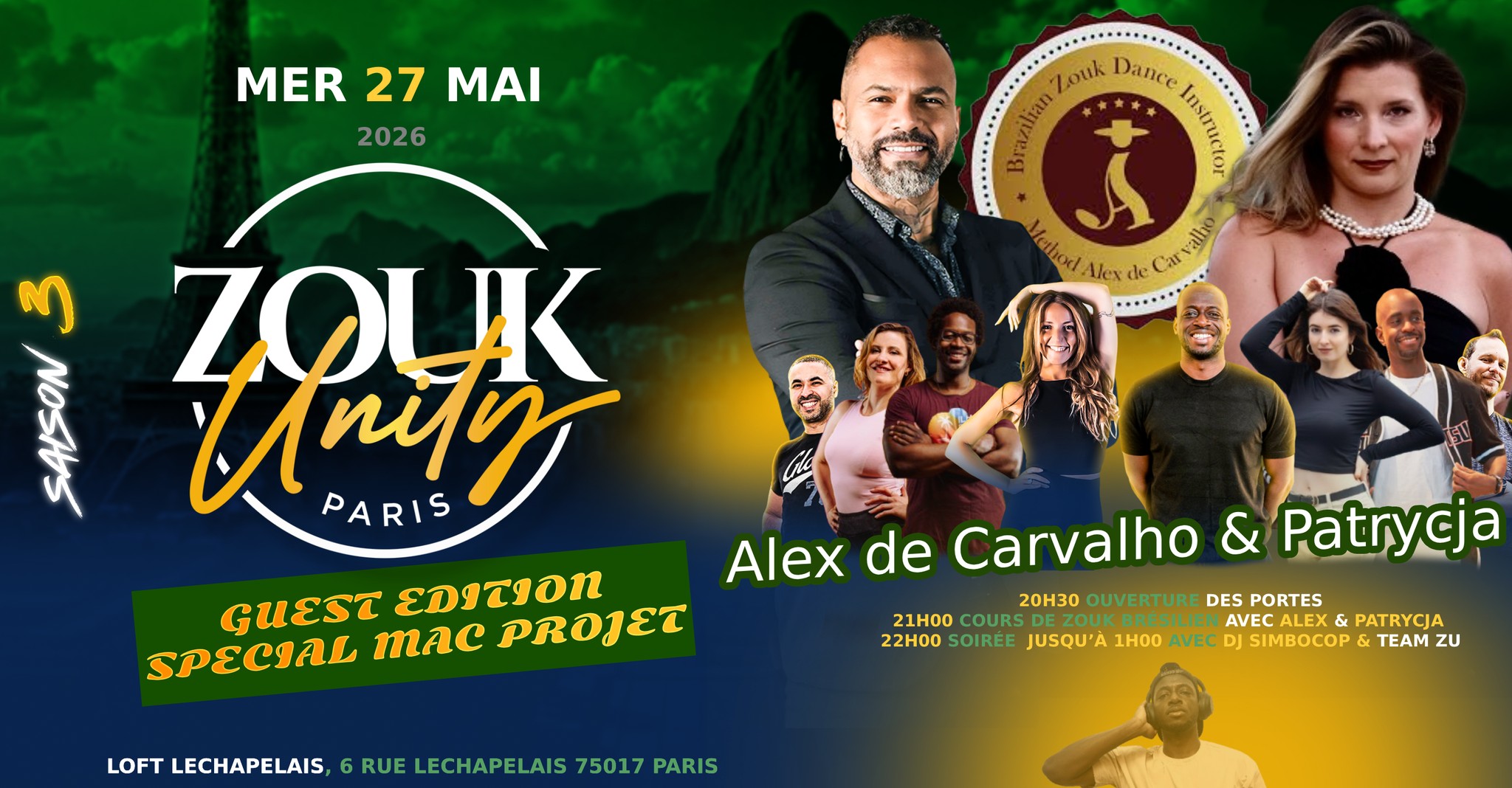 Zouk Unity Paris - Guest Edition - Special Mac Projet - Alex de Carvalho & Patrycja
