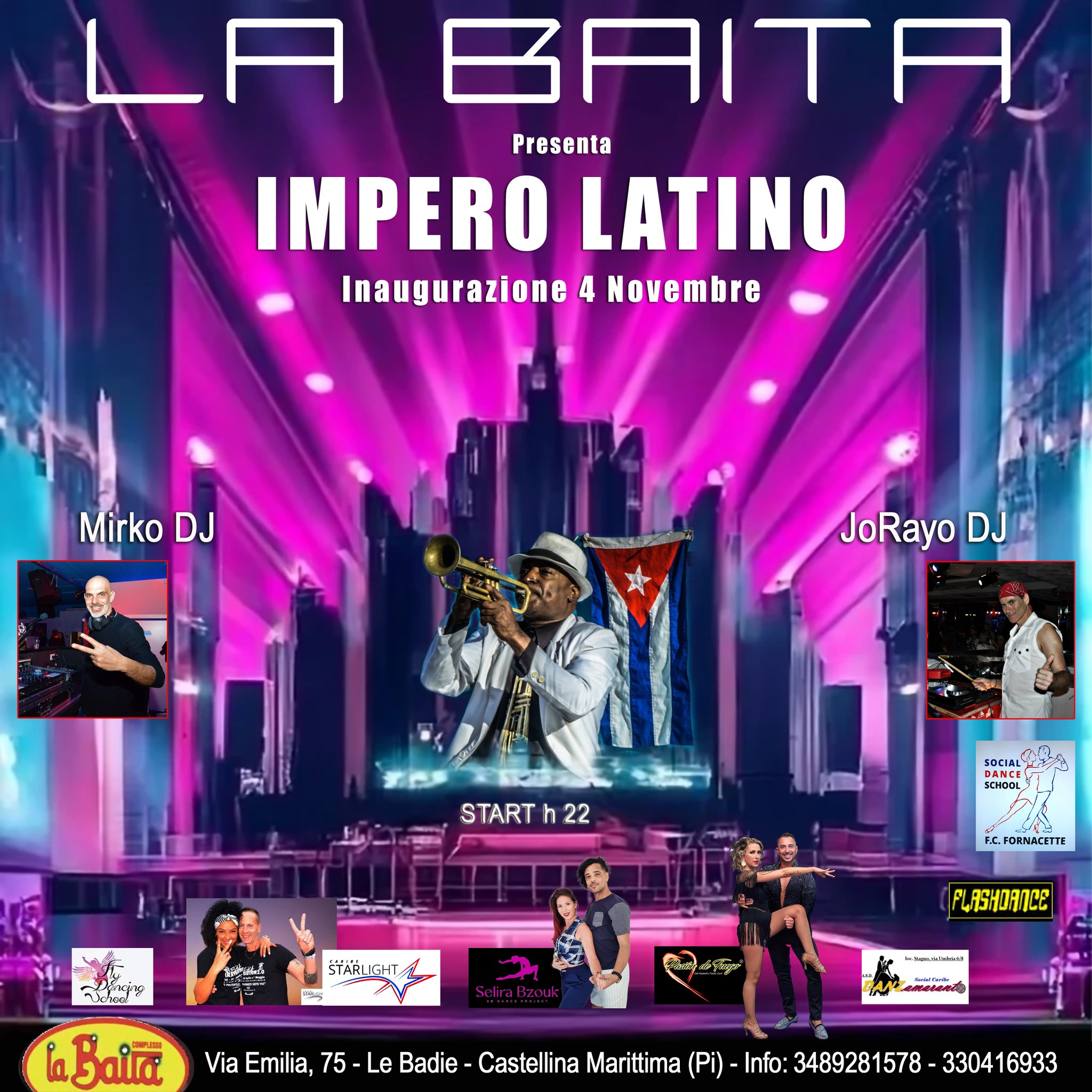 Inaugurazione IMPERO LATINO - LA BAITA - Castellina Marittima (Pi)