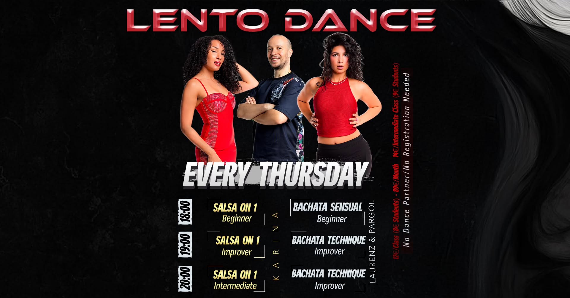 Salsa On 1 & Bachata Sensual Dance Classes Every Thursday