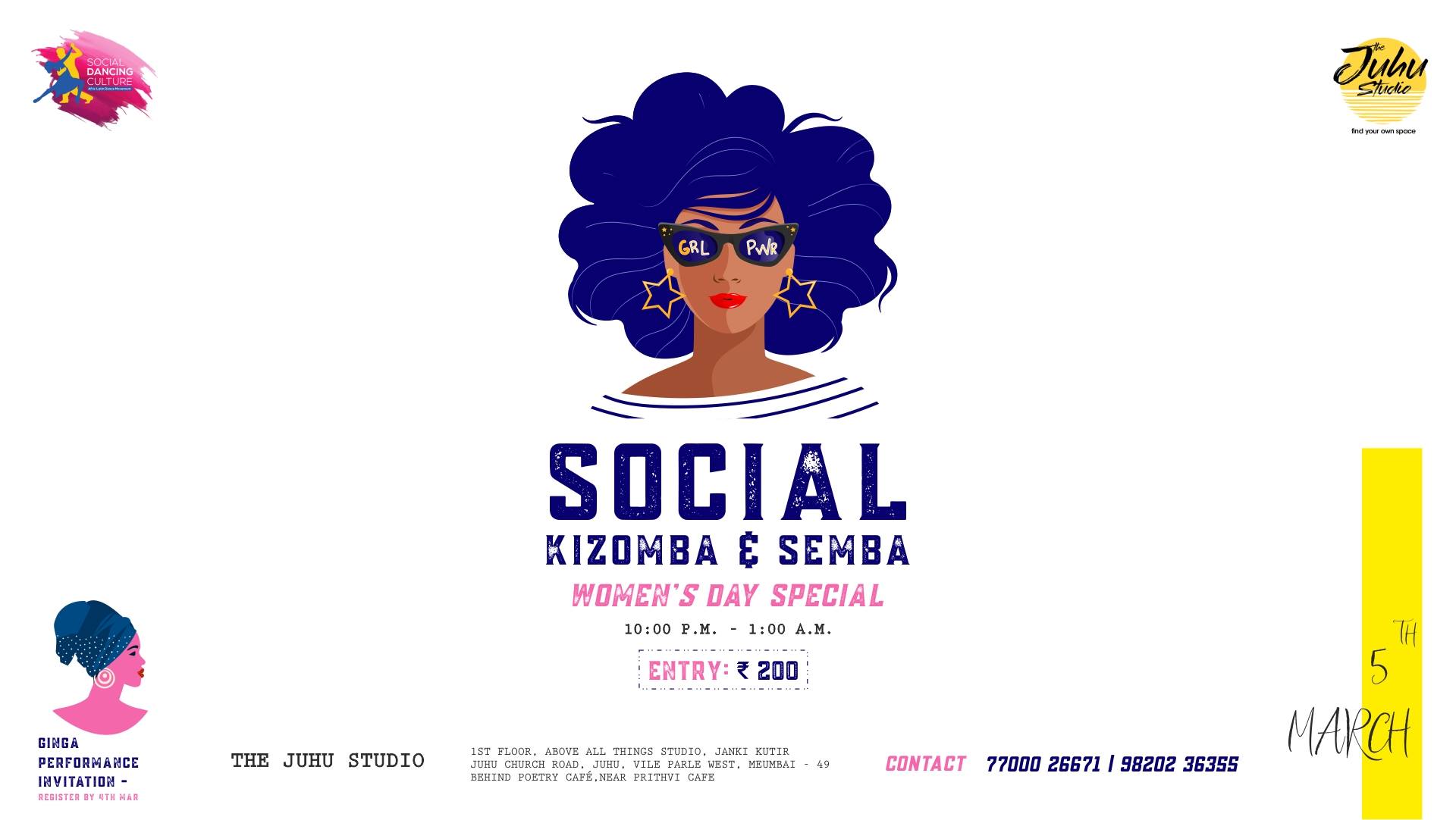 Kizomba & Semba Social - Women's Day Special