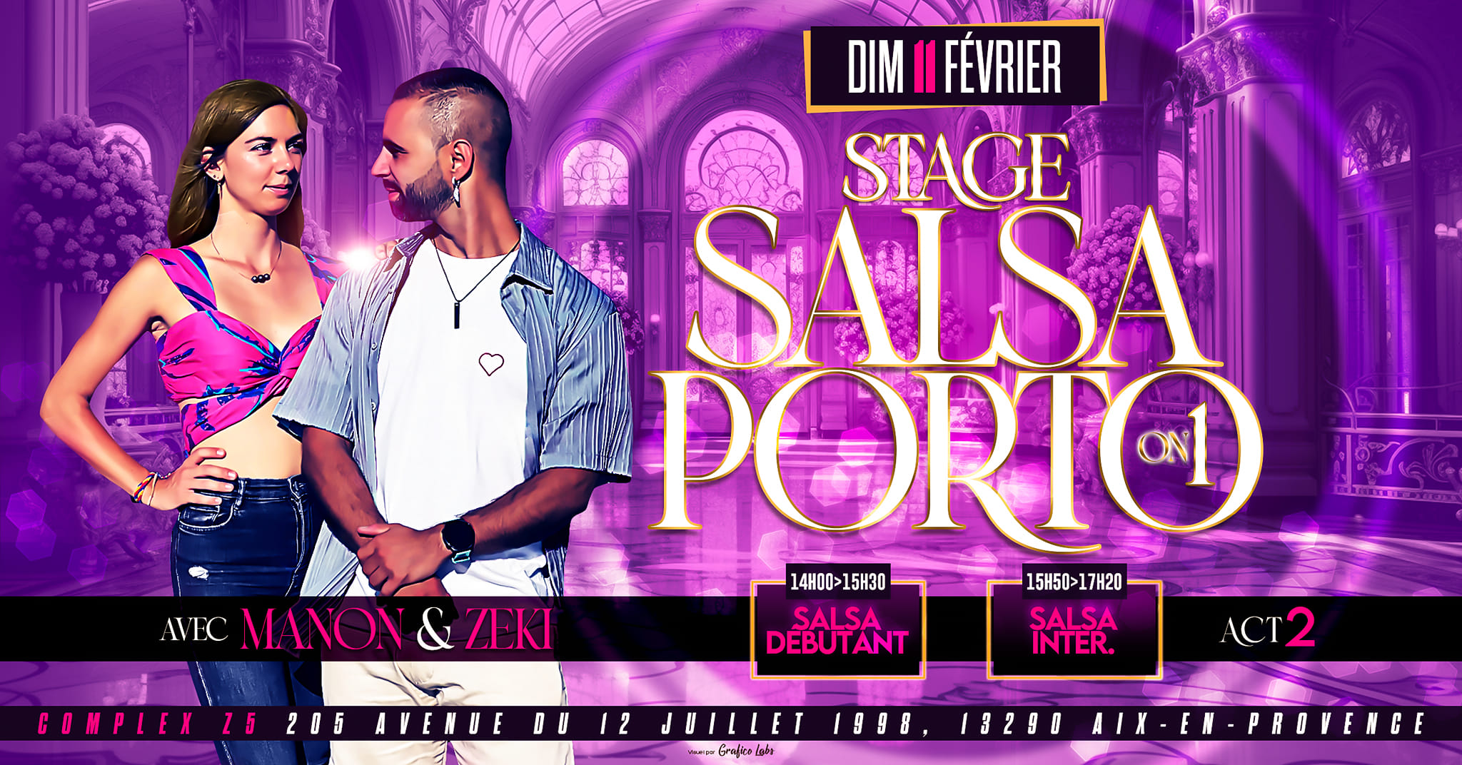 Stage salsa porto ON1 débutant et intermédiaire avec Manon et Zeki