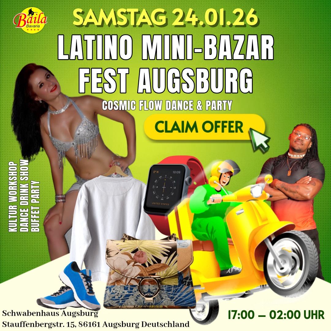 LATINO MINI-BAZAR FEST 2026 & COSMIC FLOW DANCE AUGSBURG