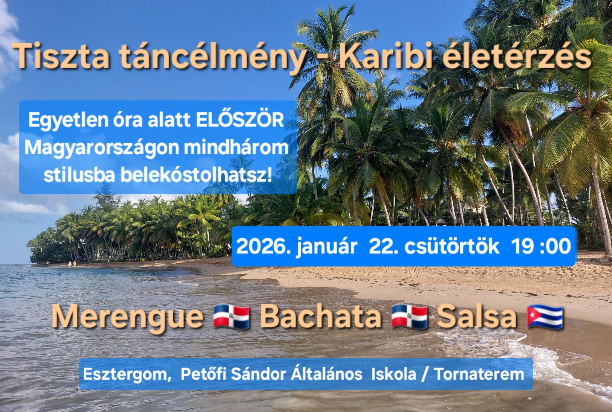 Karibi Táncok alaplépései Esztergomban január 22.