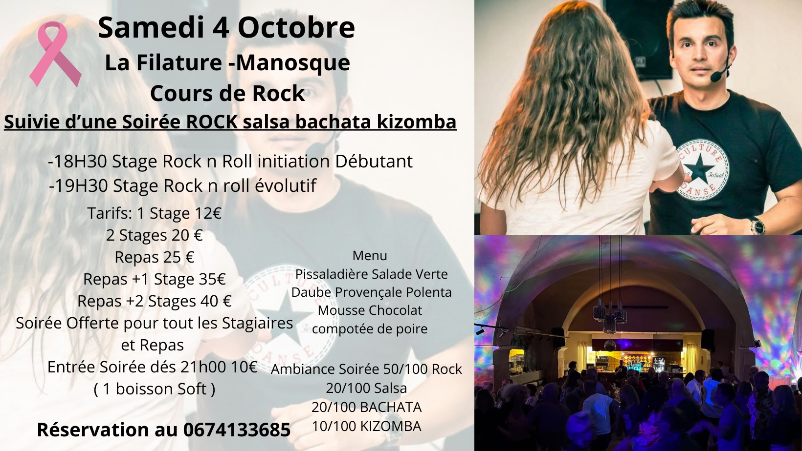 Cours de Rock et Soirée Rock Salsa Bachata Kizomba
