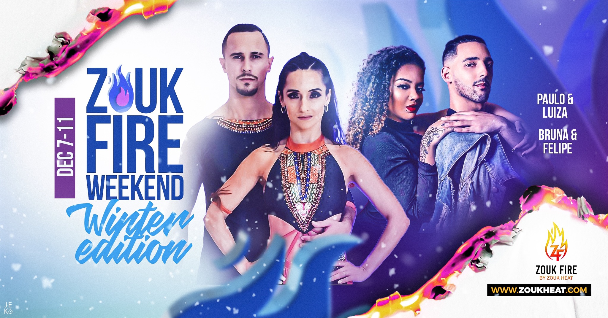 ZOUK FIRE WEEKEND: Paulo & Luiza and Bruna & Felipe