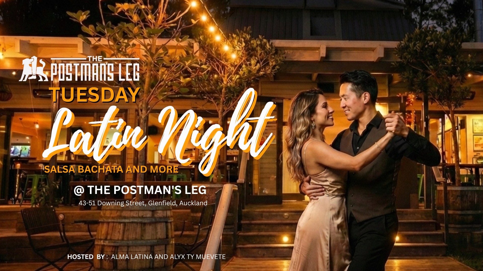 TUESDAY Latin Night at Postman’s Leg Bar & Restaurant