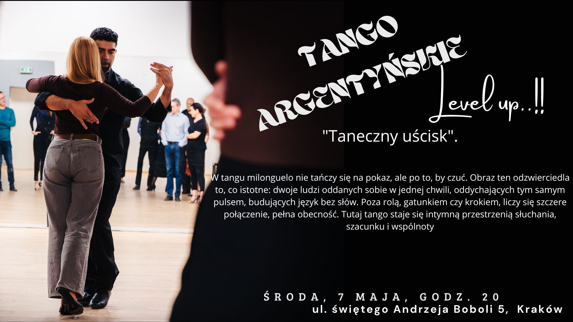 "Kiedy tango staje się wspólną ciszą." - "Uścisk, który tańczy."