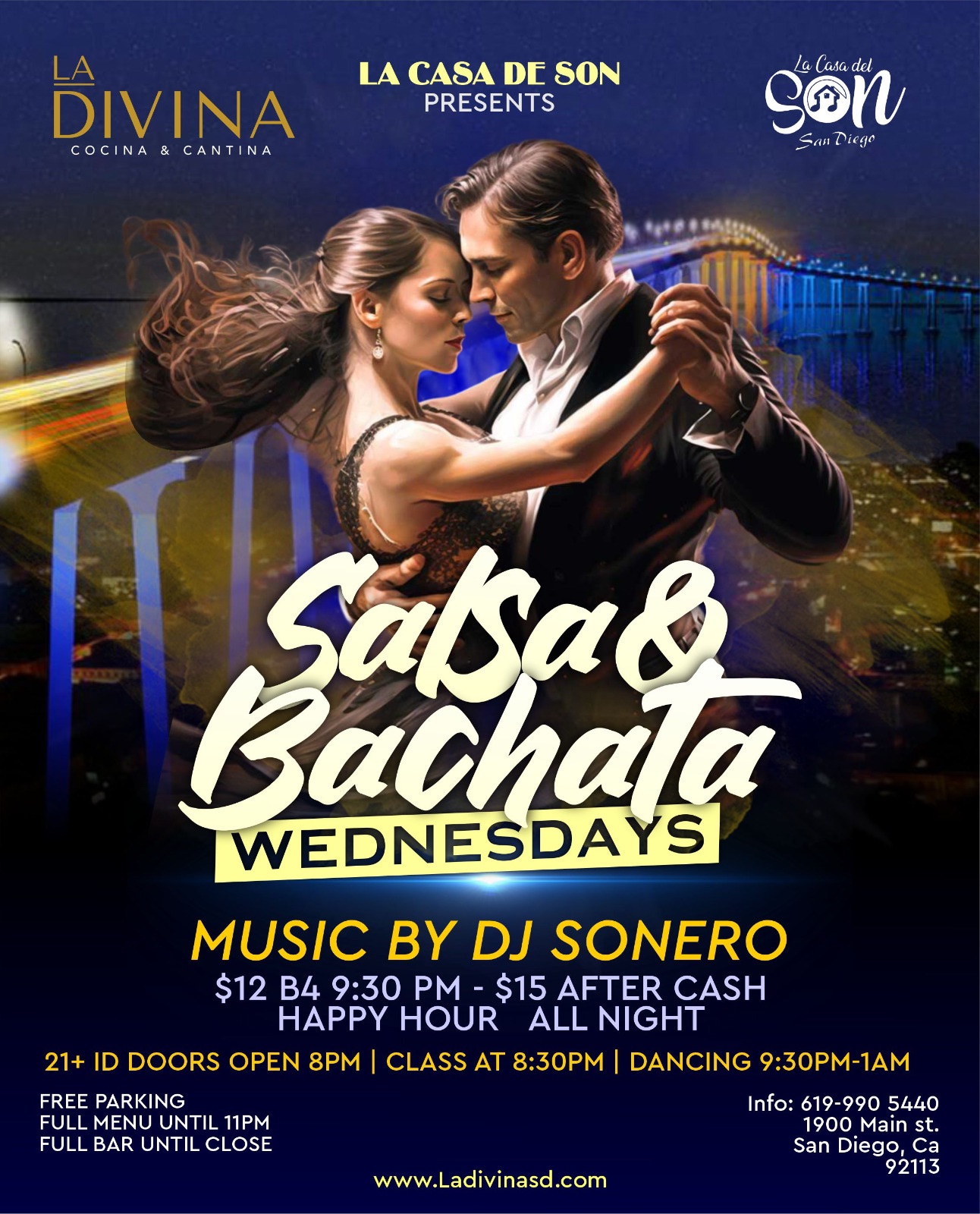 Salsa & Bachata Wednesdays @ La Divina