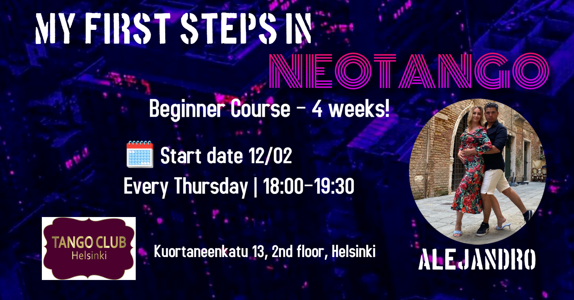 Neotango Beginner Course May 4 Weeks!