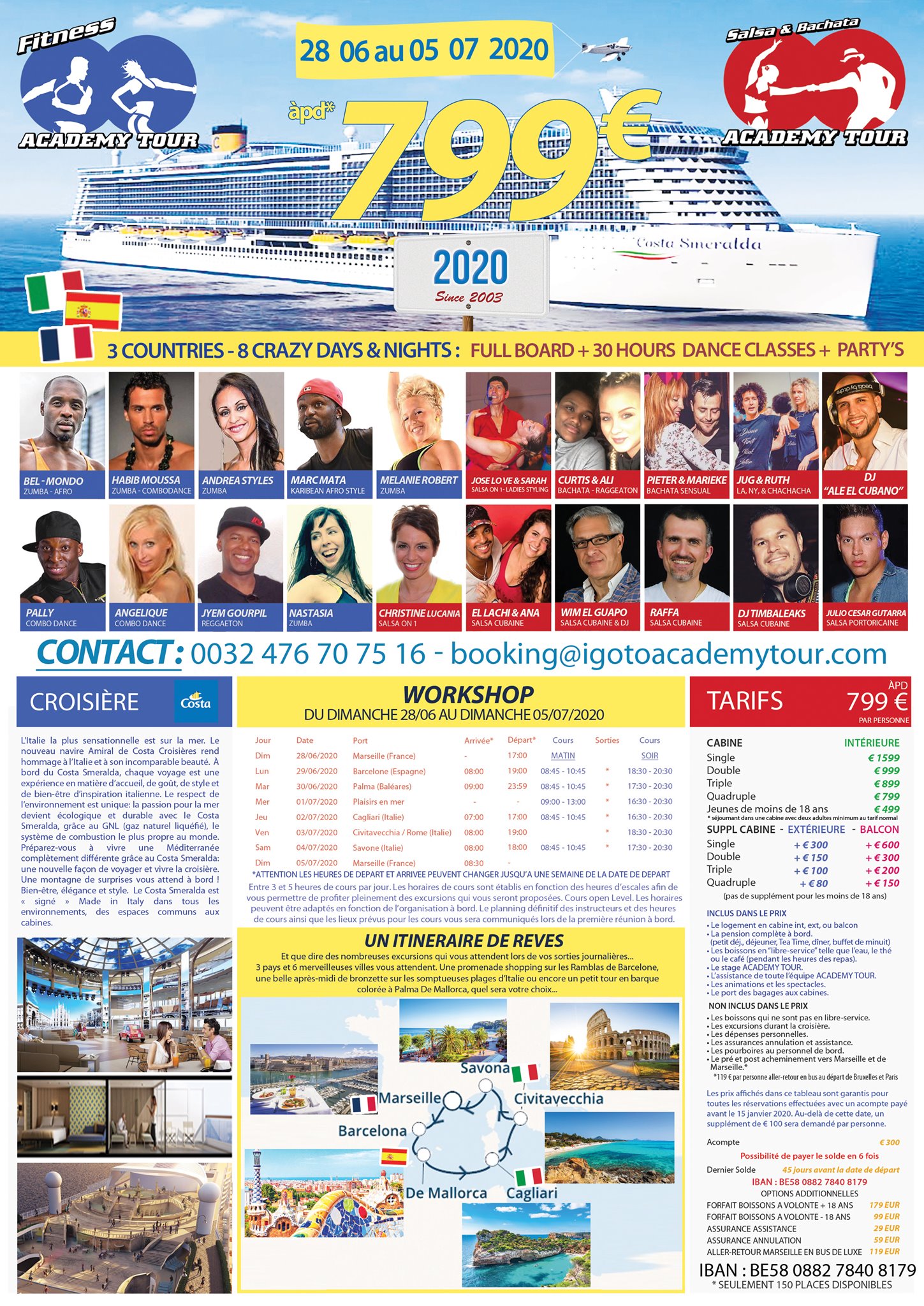 Salsa & Zumba Academy Tour 2020 - Cruise