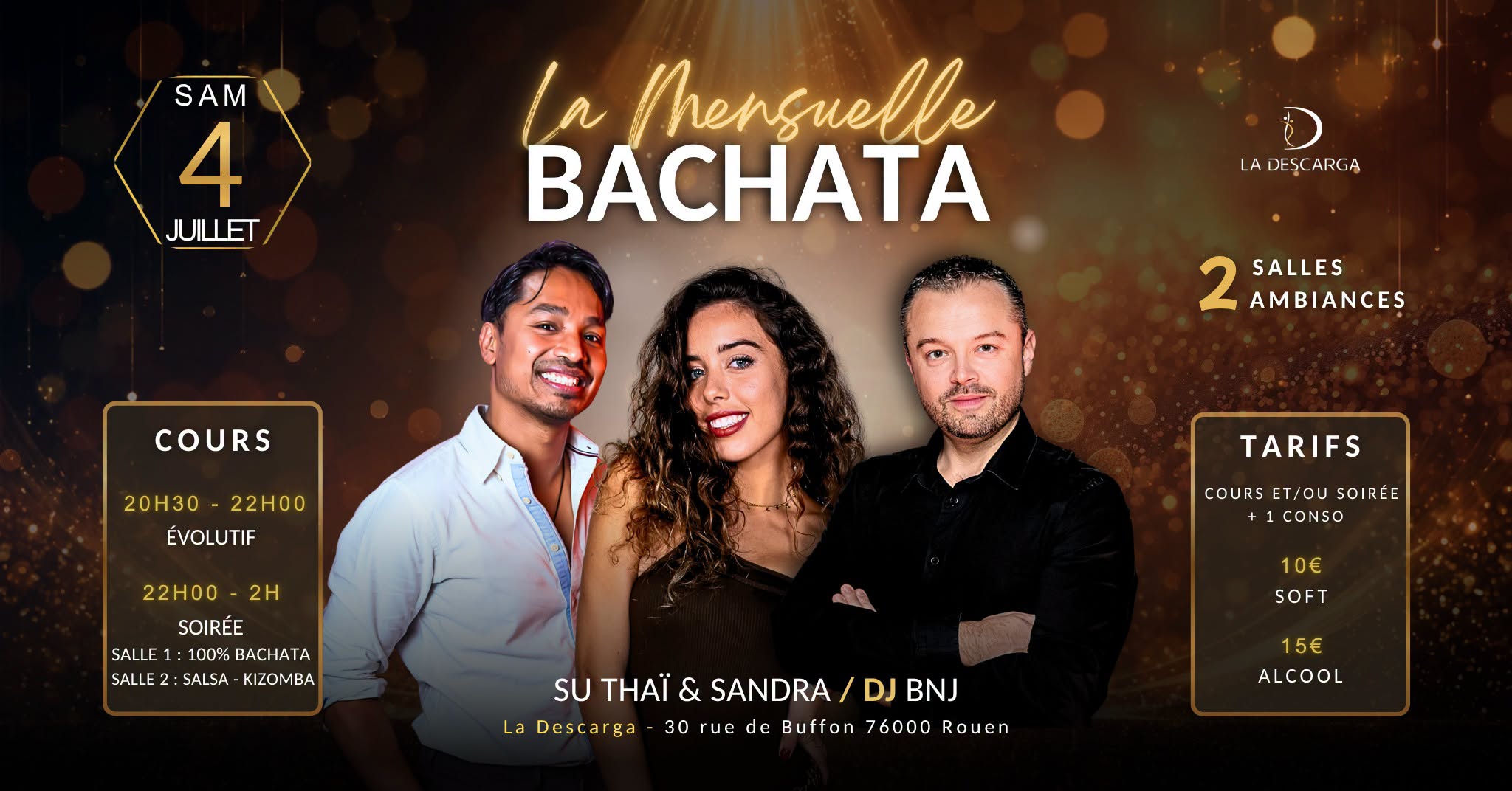 La Mensuelle Bachata de JUILLET ร La Descarga