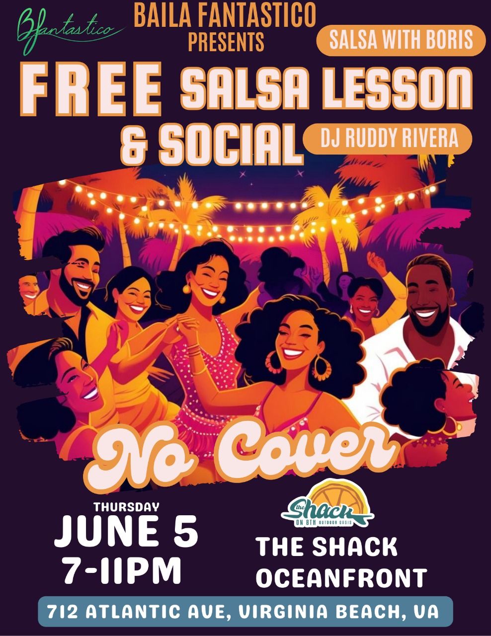 Latin Dance Night at The Shack Virginia Beach Oceanfront NO COVER