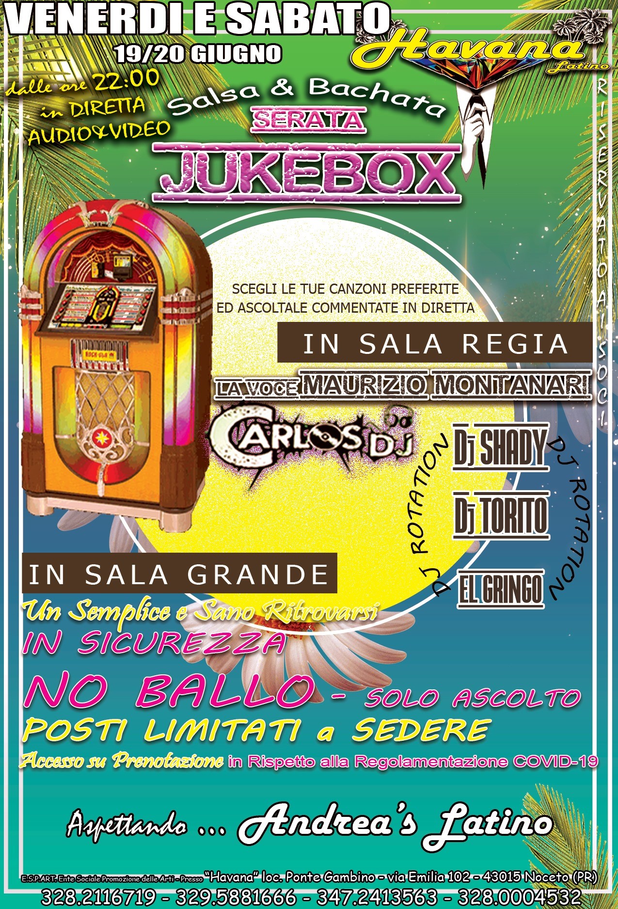 Venerdi&Sabato Havana Jukebox Latino in Radio dal VIVO -NO BALLO
