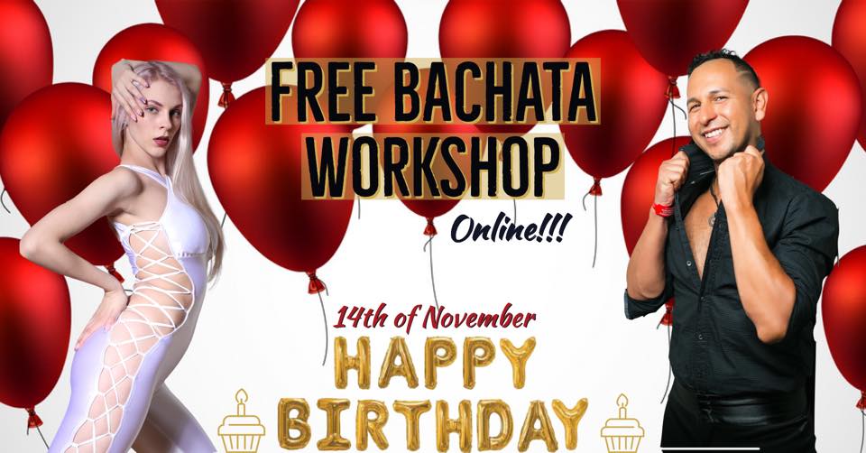 FREE Bachata workshop with Azael & Sindi! Birthday Edition!!!