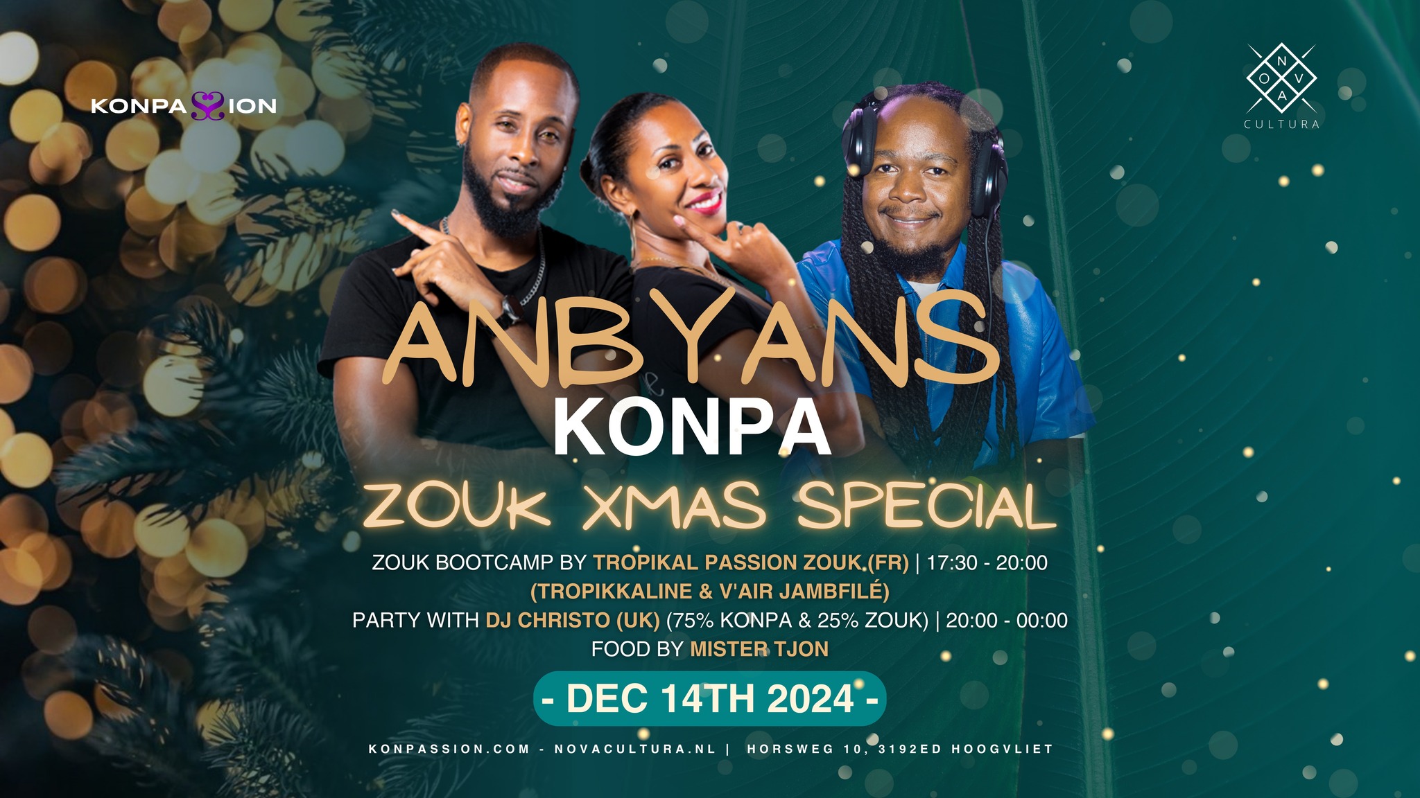 Anbyans Konpa December Zouk Xmas Edition - Zouk Bootcamp & Konpa+Zouk Party