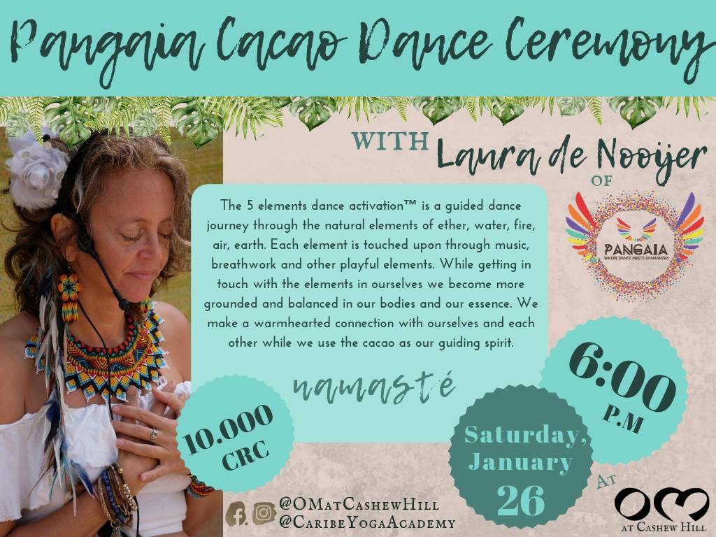 Pangaia Cacao Dance Ceremony at OM with Laura de Nooijer