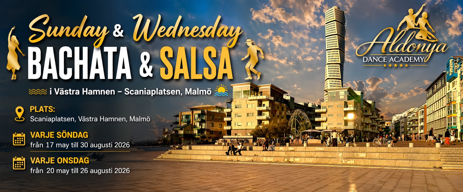 ★Bachata & Salsa social dans • Bachata workshops • Varje Söndag & onsdag • Scaniaplatsen • ADA★