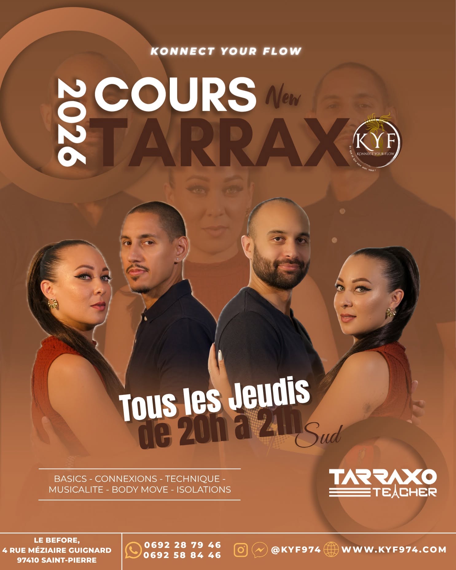 Cours de TARRAXO - Tous Niveaux - tous les JEUDIS au Before