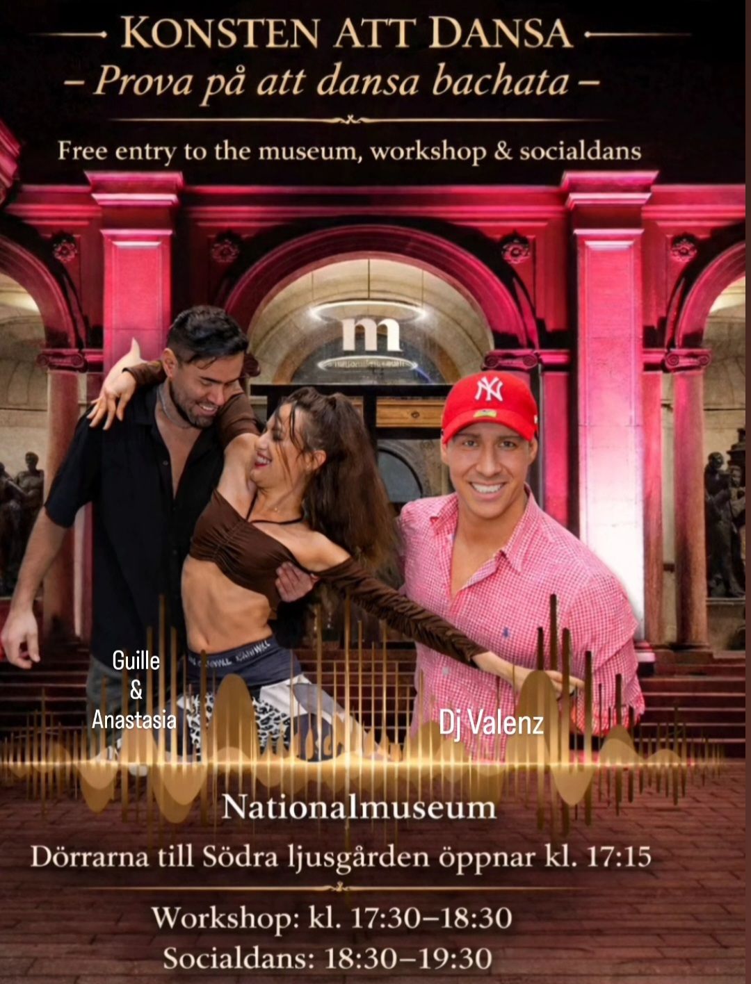 ⭐Nu kör vi igen⭐ Nationalmuseum presenterar "konsten att dansa". Bachata kurs & social dans