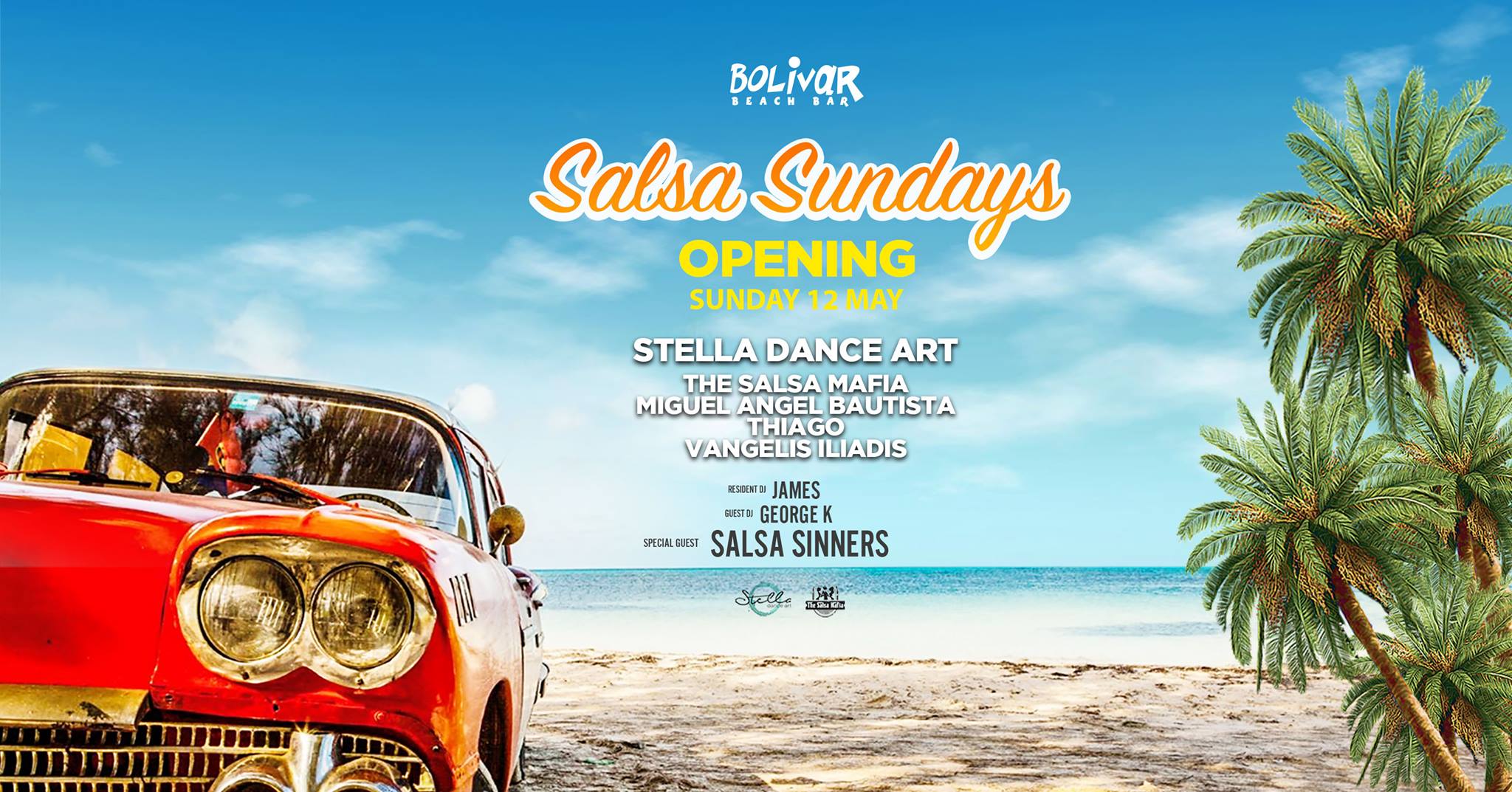 ★ Salsa Sundays Opening Party 12 May Bolivar Beach Bar ★