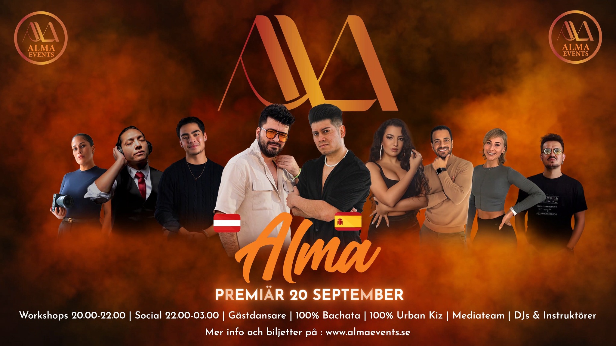 ALMA PREMIÄR - 20 SEPTEMBER BACHATA & URBAN KIZ