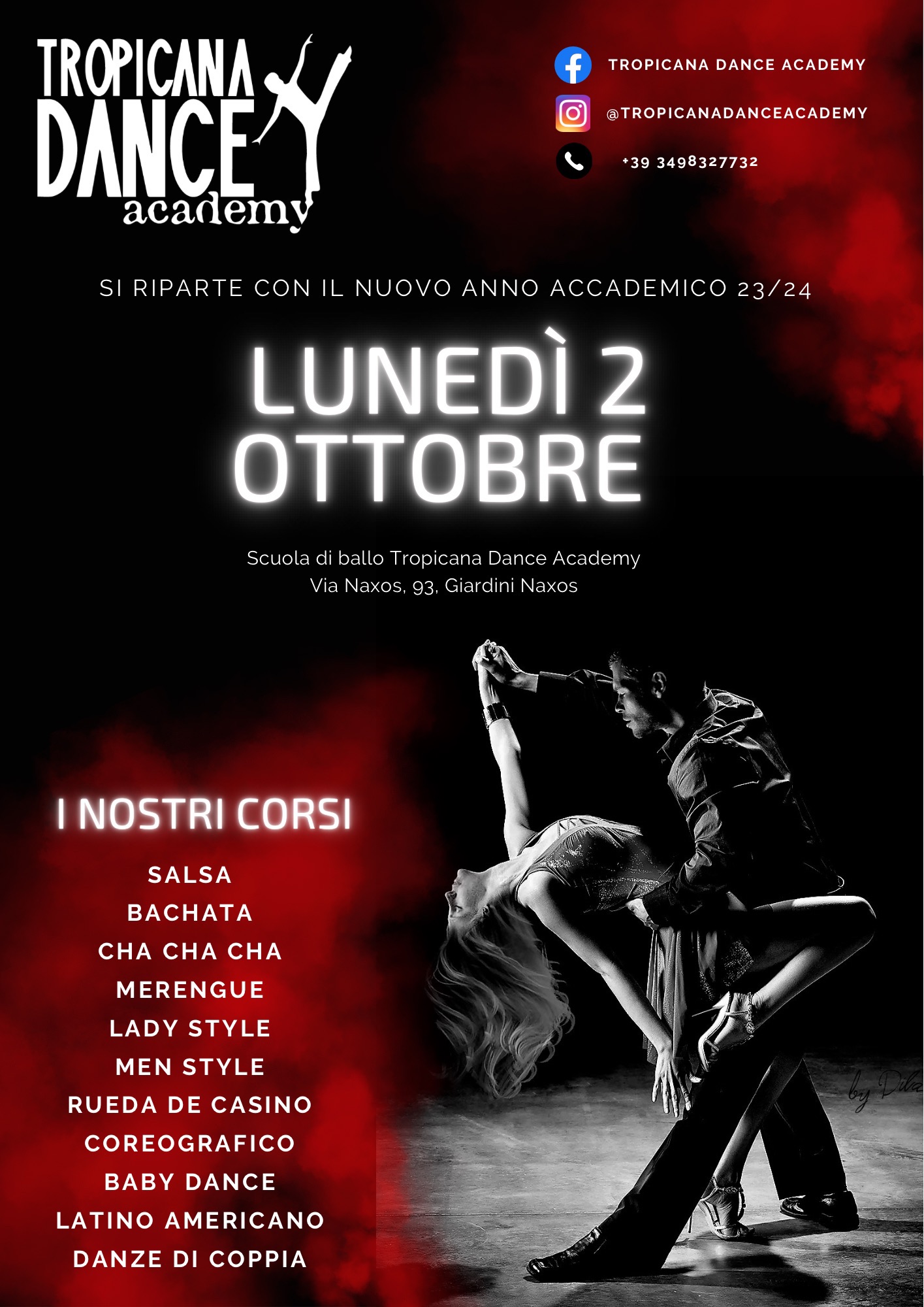 Inizio Anno Accademico Lunedì 2 Ottobre @Tropicana Dance Academy - GIARDINI NAXOS