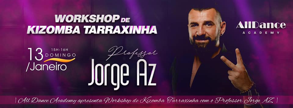 Workshop Kizomba Tarraxinha com o ProfJorge AZ na AllDance