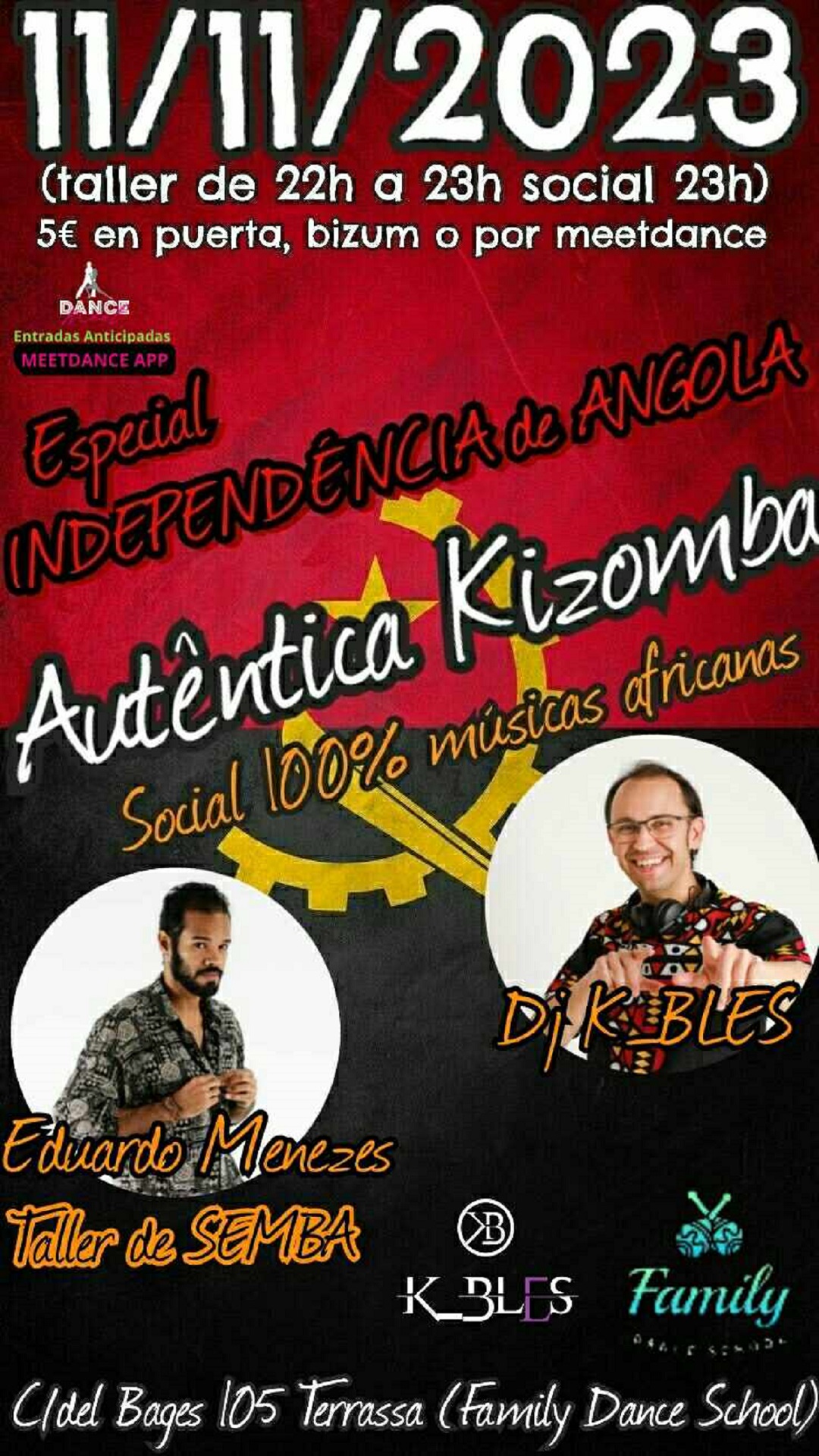 Autèntica Kizomba 11 11 2023 Especial INDEPENDÉNCIA de ANGOLA (100% músicas africanas) Terrassa