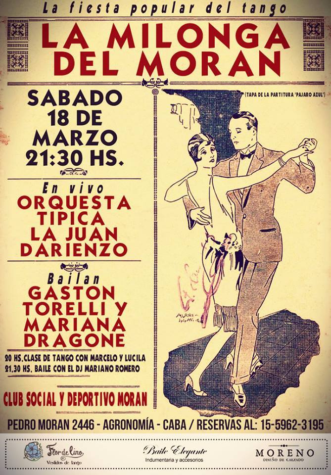 La Milonga del Moran - Sábado 18 de marzo