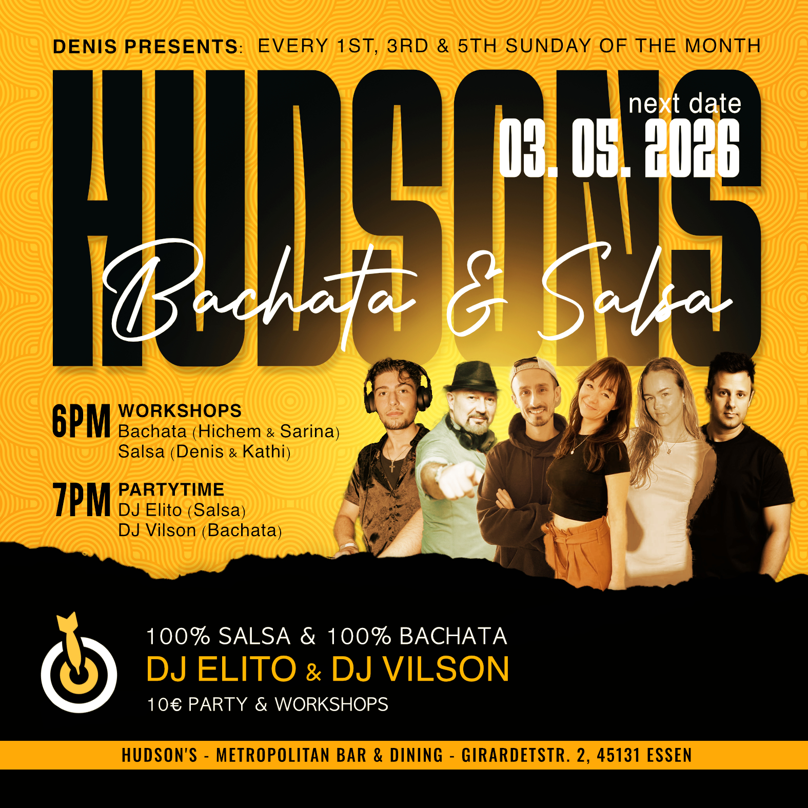 03.05. Hudsons Bachata & Salsa Party in Essen