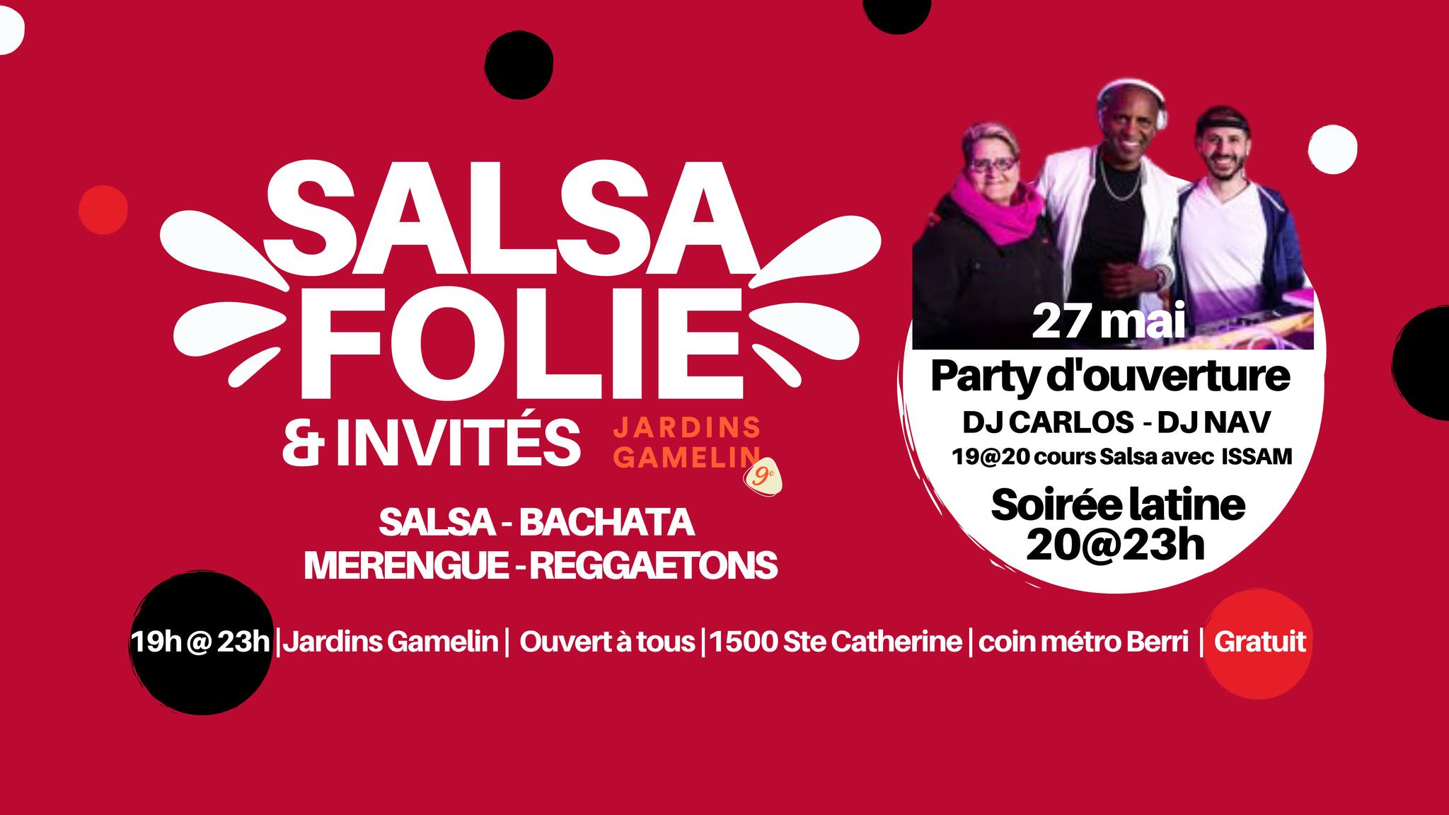 Salsafolie & invités aux Jardins Gamelin - soirée d'ouverture