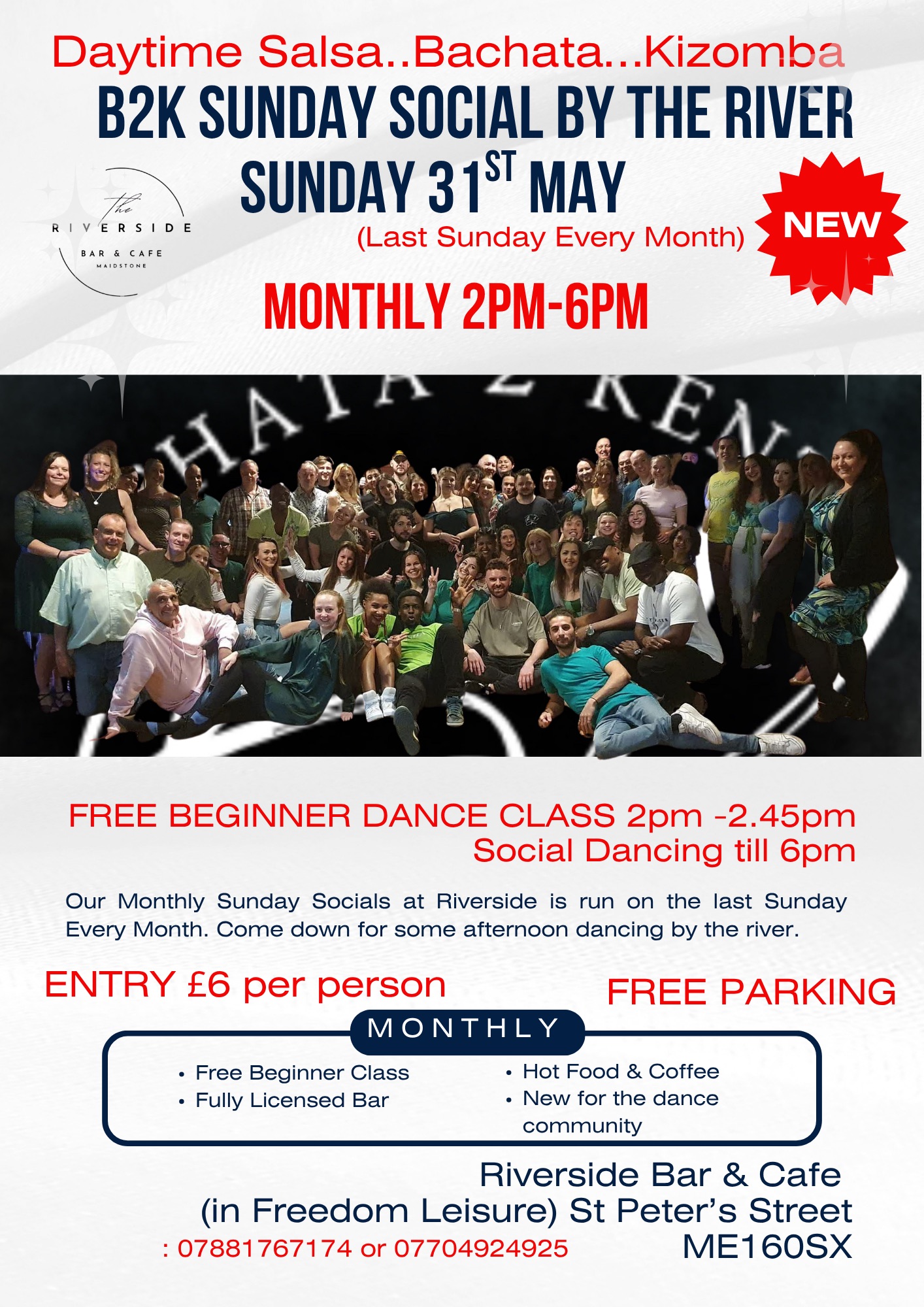 B2K Sunday Social by the River 2pm-6pm 31st May (last sunday every month)