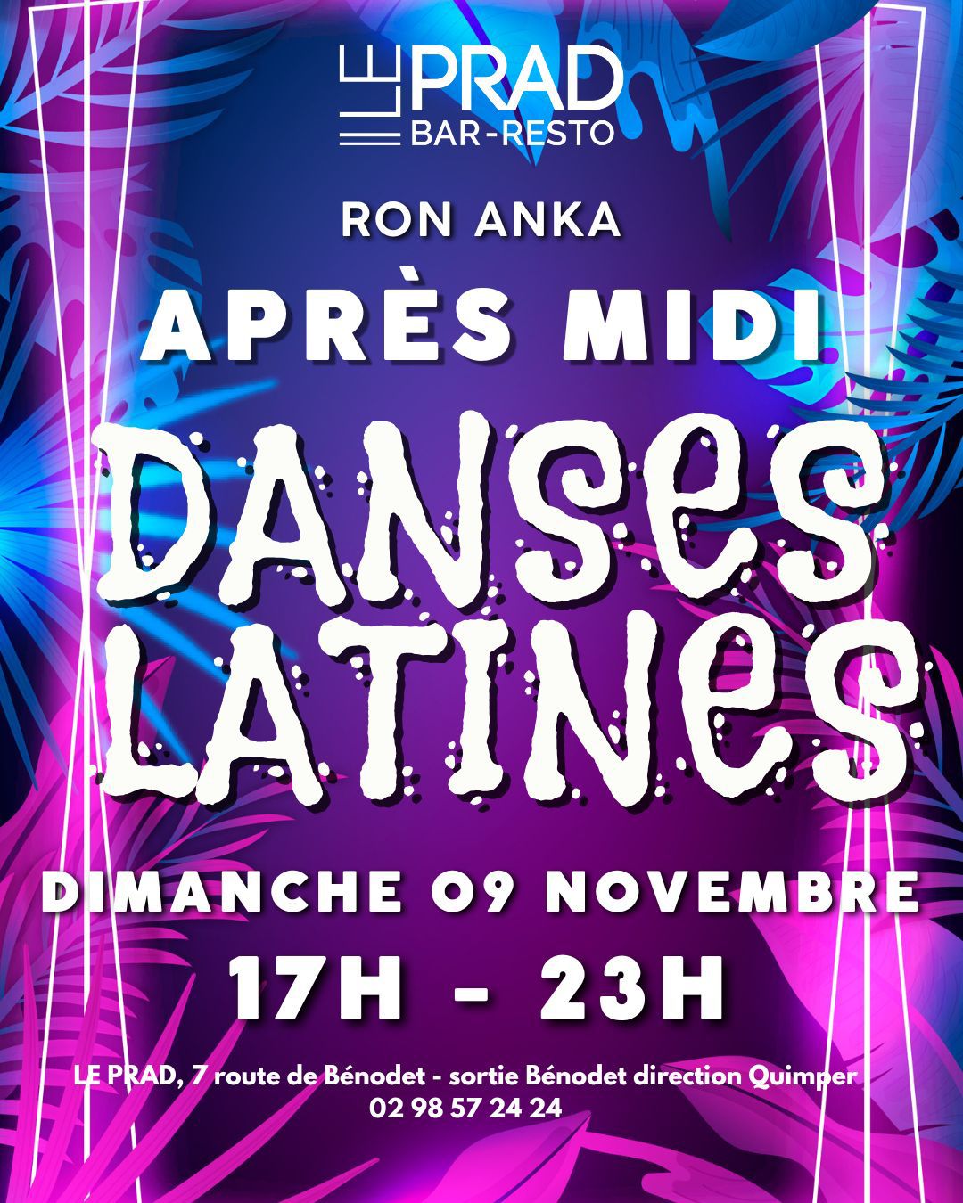 ** Après-midi danses latines** avec Dj Ron Anka @ Le PRAD