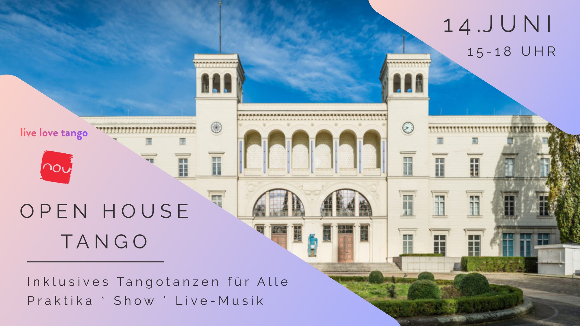 Open House Inklusive Tango Praktika & Show & Live-Musik im Hamburger Bahnhof