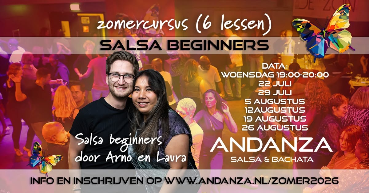 Salsa Absolute Beginners zomercursus pakket: 6 lessen van 1 uur