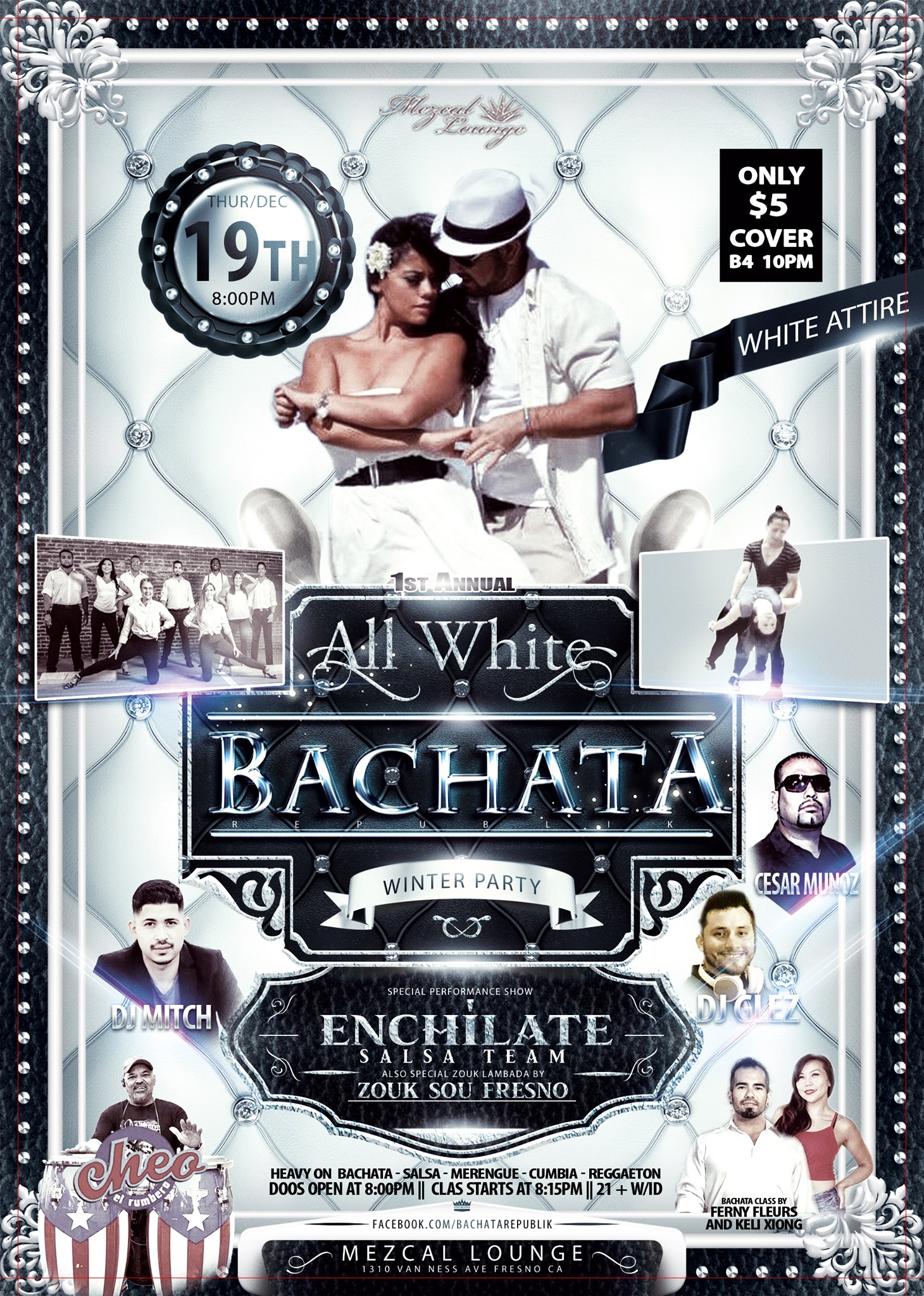 1st Annual All white Bachata winter party