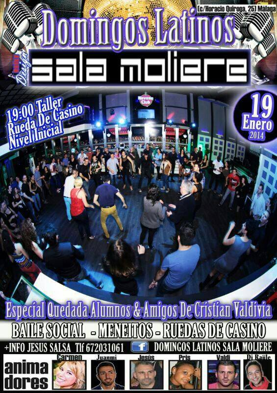DOMINGOS LATINOS SALA MOLIERE 19 DE ENERO KDD ALUMNOS CRISTIAN VALDIVIA