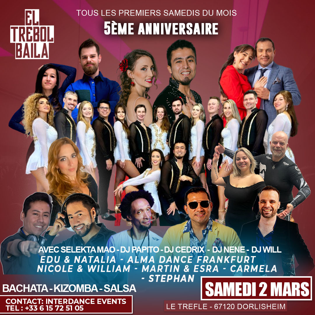 El Trebol Baila fête son anniversaire ★ 2 mars 2024 ★ Dorlisheim