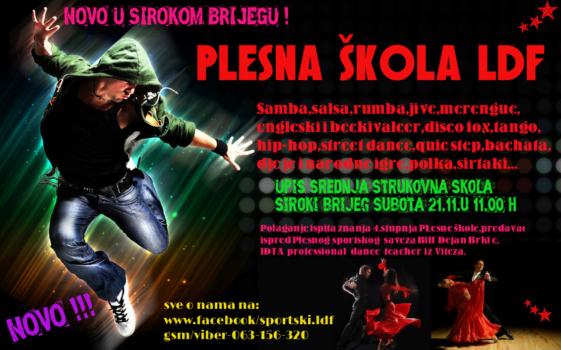 #novo# UPIS NA PLESNU ŠKOLU LDF ŠIROKI BRIJEG "novo#